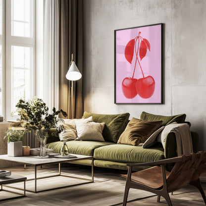 CHERRIES - Poster / Art Print - interiör