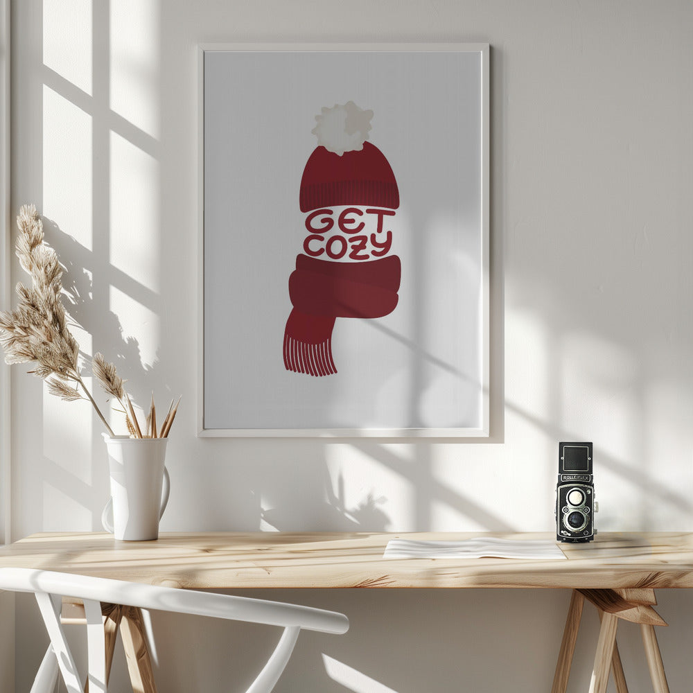 Get cozy (red) - Poster / Art Print - interiör