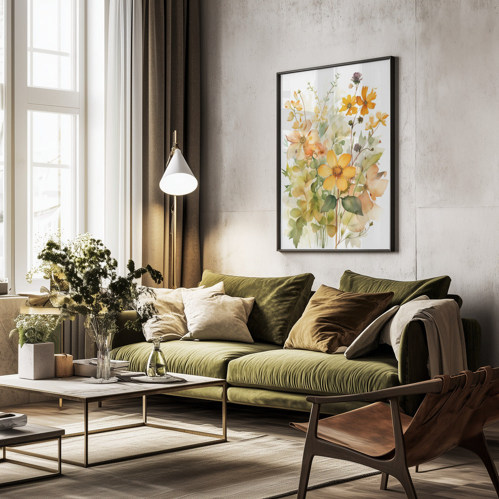 Summer Flowers No 4 - Poster / Art Print - interiör