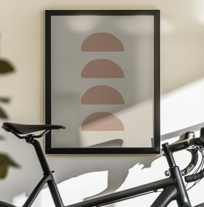 Geometric Mocha - Poster / Art Print - interiör