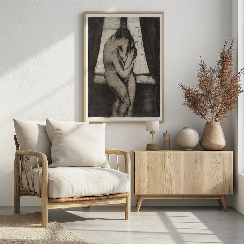 The Kiss 1895 - Poster / Art Print - interiör