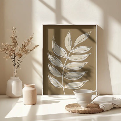 Brown Leaves - Poster / Art Print - interiör