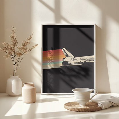 Space Ship Rainbow - Poster / Art Print - interiör