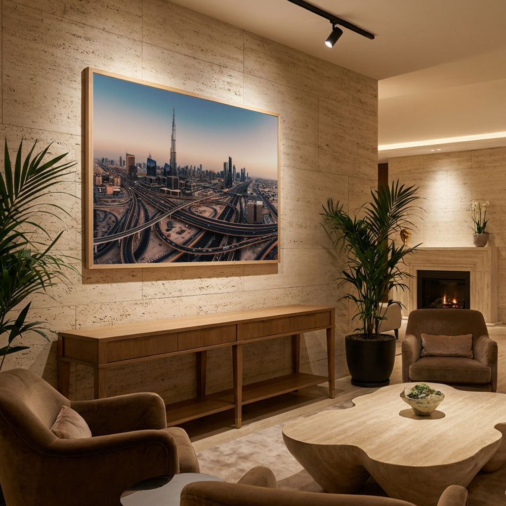 Dubai Skyline Panorama - Poster / Art Print - interiör