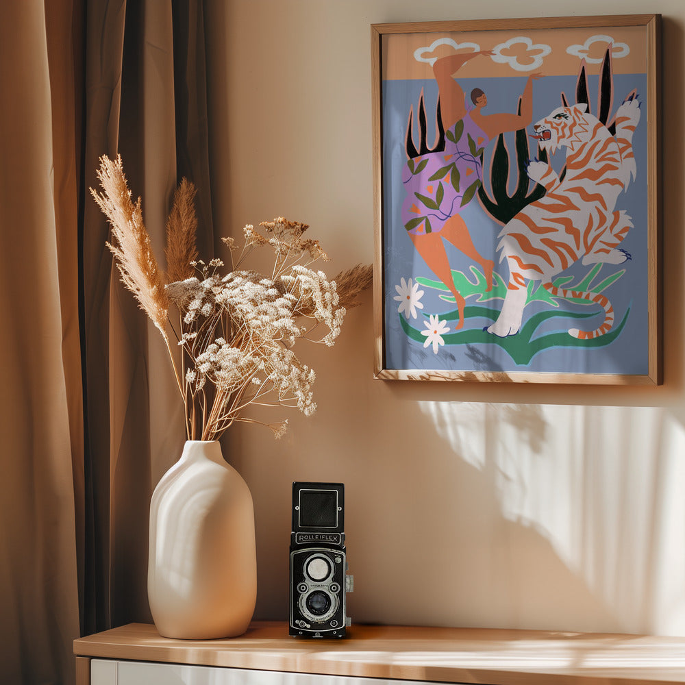 Hello Tiger - Poster / Art Print - interiör