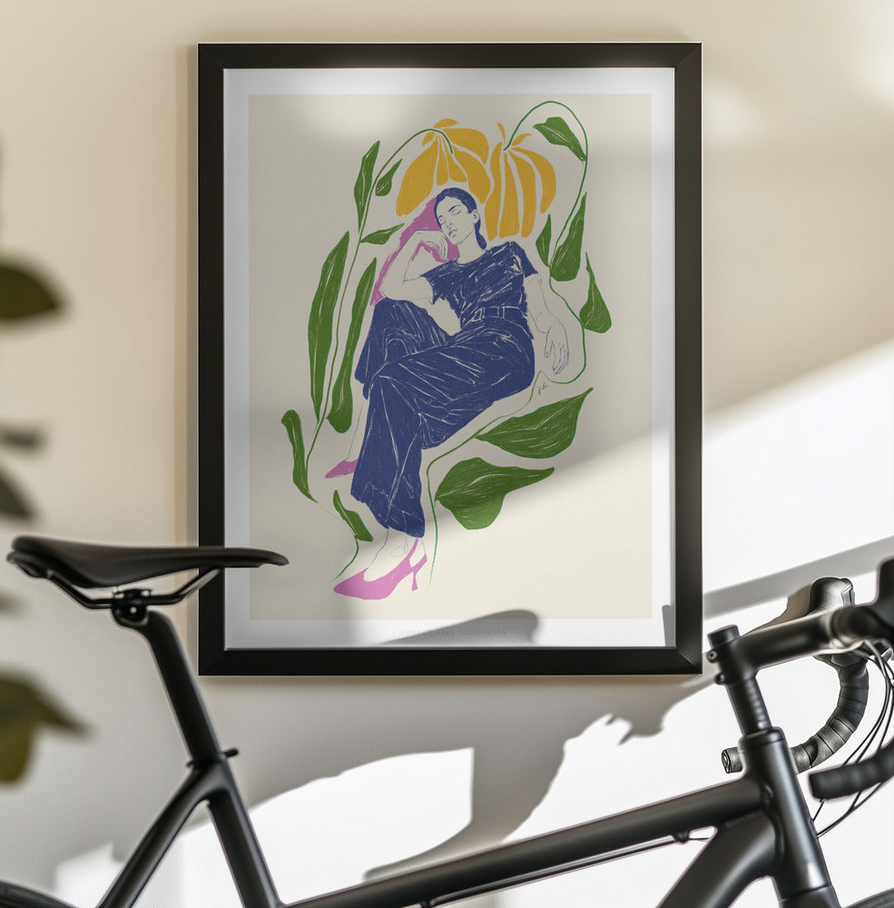 Jlr Quiet in the garden - Poster / Art Print - interiör