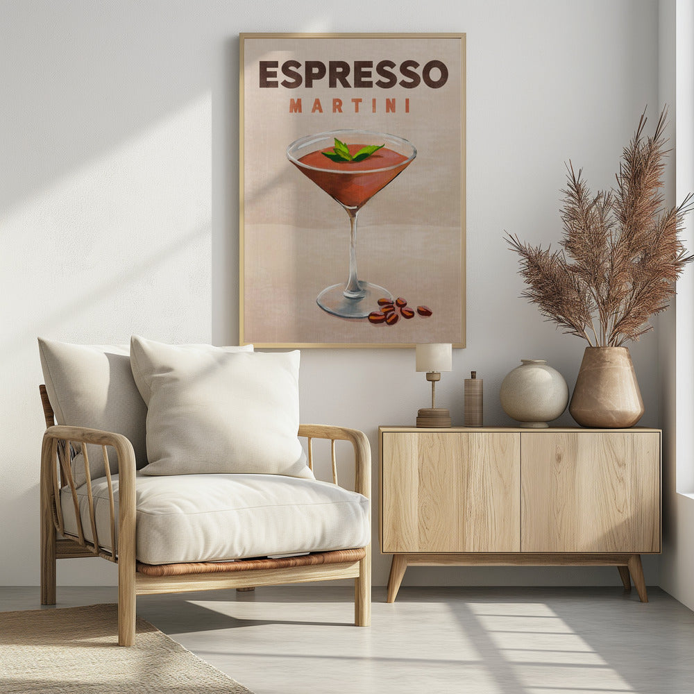 Espresso Martini Cocktail Bar Decor - Poster / Art Print - interiör
