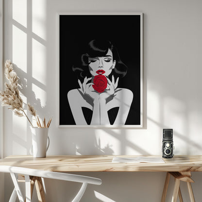 The Red Rose - Poster / Art Print - interiör