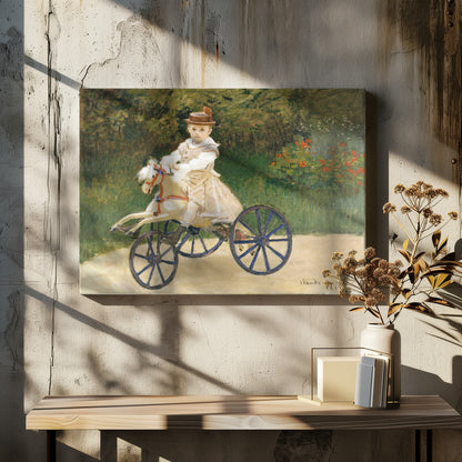 Jean Monet On His Hobby Horse (1872) By Claude Monet - Poster / Art Print - interiör