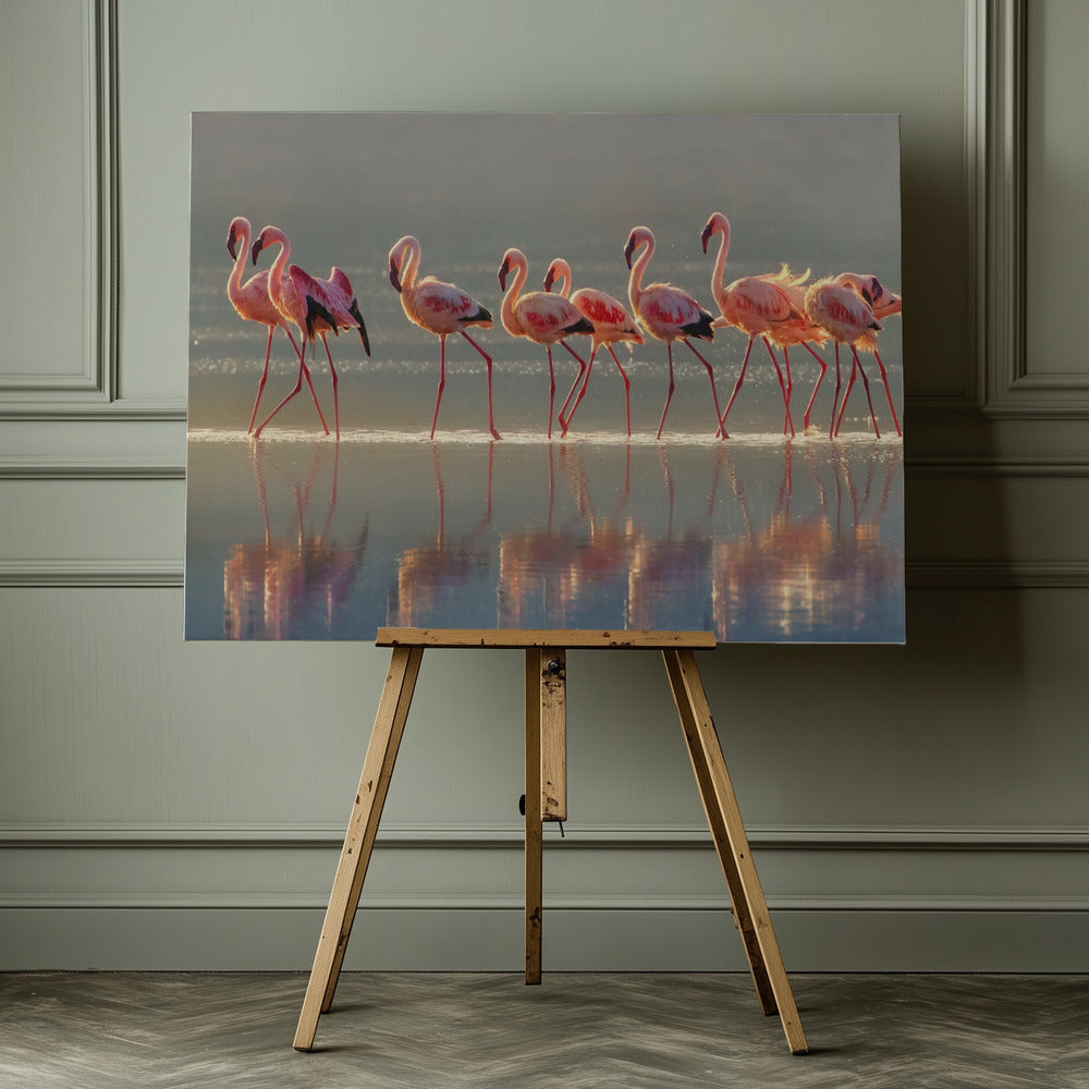 Flamingo - Poster / Art Print - interiör