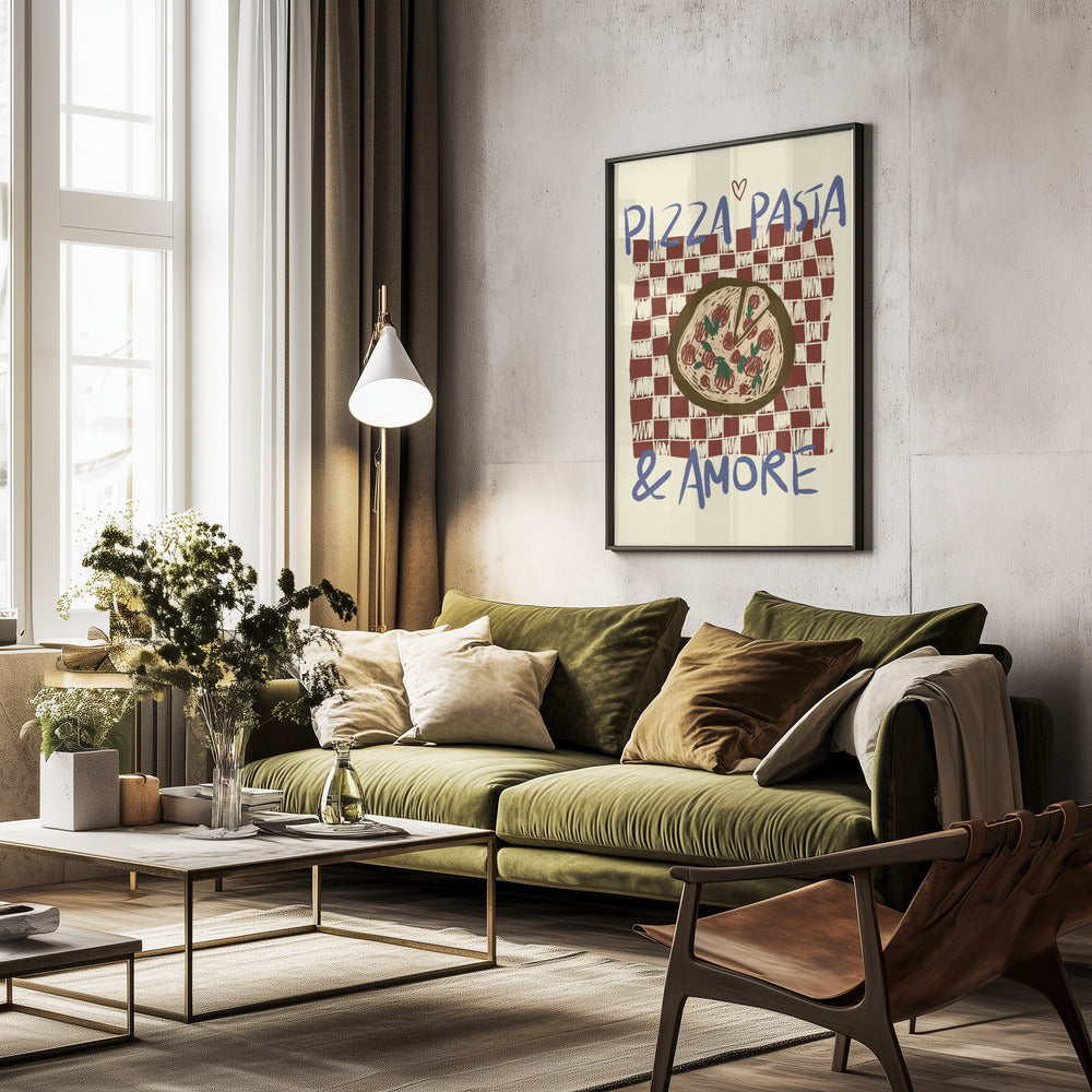 Pizza Pasta & Amore - Poster / Art Print - interiör