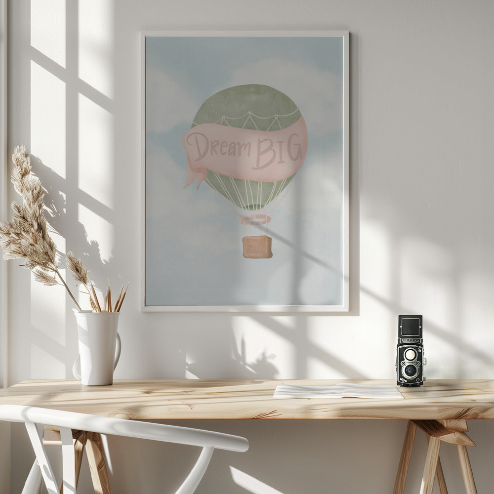 Dream Big Pink - Poster / Art Print - interiör