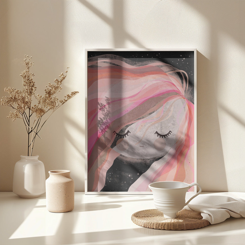 Moon Girl - Poster / Art Print - interiör