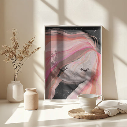 Moon Girl - Poster / Art Print - interiör