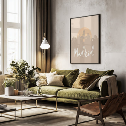 Skyline Earth Tone 2 44 - Poster / Art Print - interiör