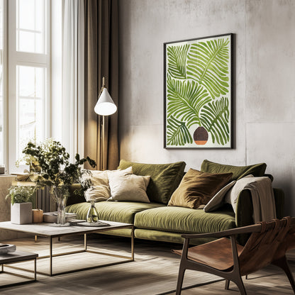 Summer Fern - Poster / Art Print - interiör