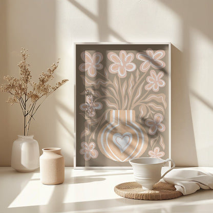 Calm Flowers - Poster / Art Print - interiör