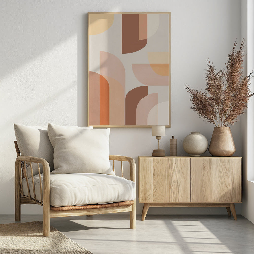 Retro Geometric - Poster / Art Print - interiör