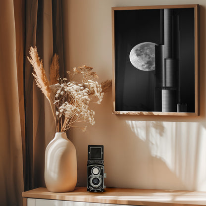 Super moon Burjkhalifa - Poster / Art Print - interiör
