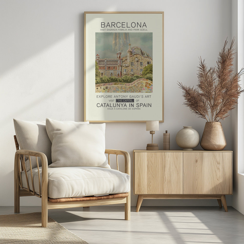 Barcelona print - Poster / Art Print - interiör