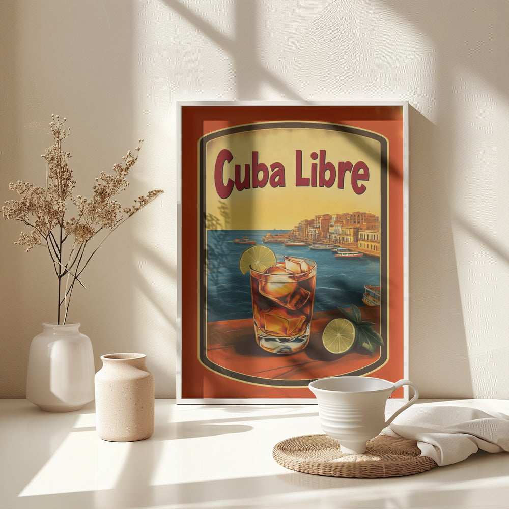Cuba Libre Vintage Commercial - Poster / Art Print - interiör