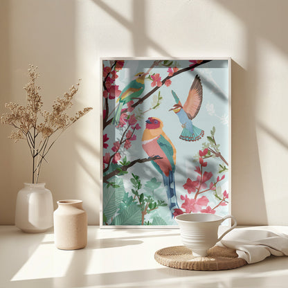 Birds of Summer - Poster / Art Print - interiör