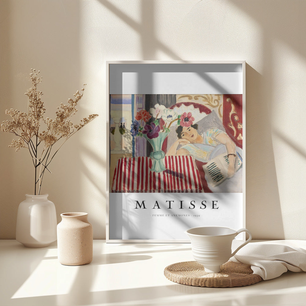 Femme Et Anémones - Poster / Art Print - interiör