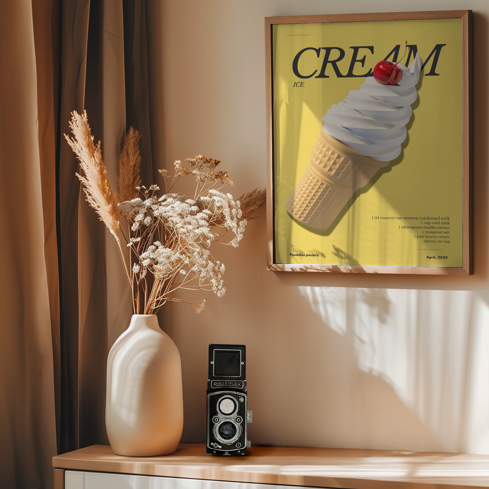 Cherry on Top Ice Cream - Poster / Art Print - interiör