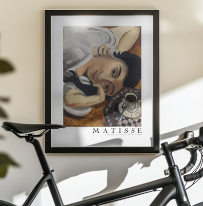 Lorette Con Una Tazza Di Caffe 1916 Boarder - Poster / Art Print - interiör