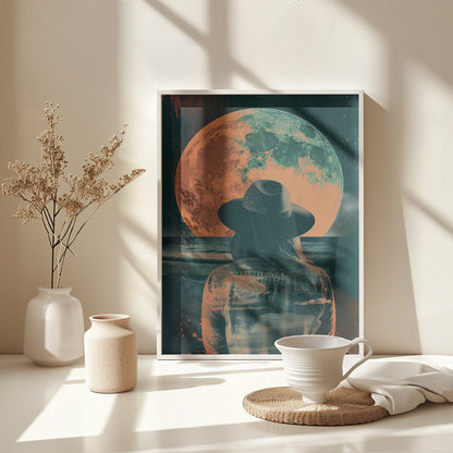 Watching the Moon - Poster / Art Print - interiör