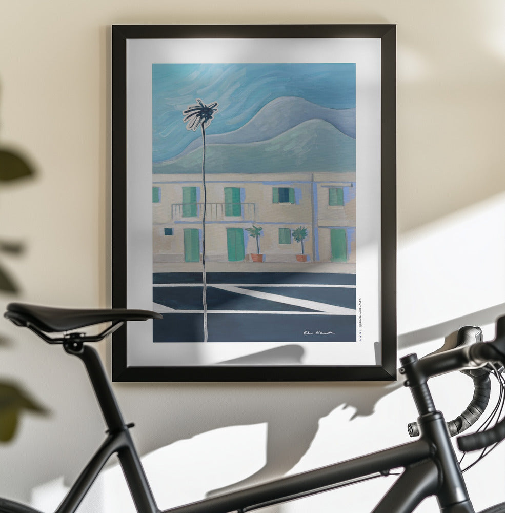 Alpes Maritimes With Palm Tree - Poster / Art Print - interiör