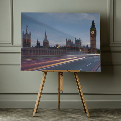 Big Ben with bright trails - Poster / Art Print - interiör