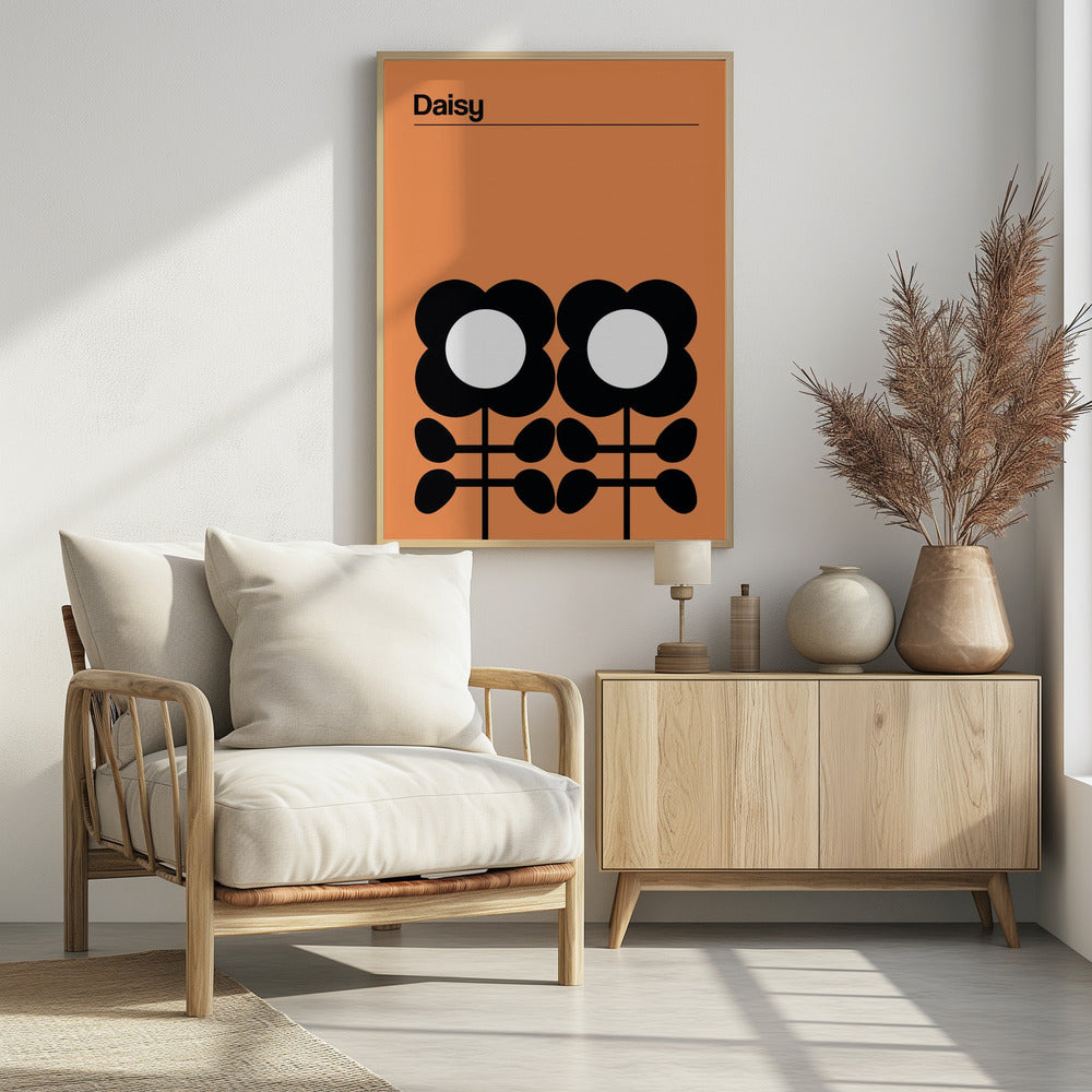 Daisy Mellow Yellow - Poster / Art Print - interiör