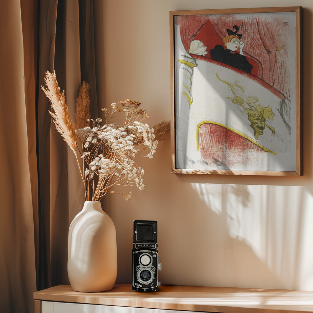 Balcony With a Gilded Grotesque Mask (1894) - Poster / Art Print - interiör