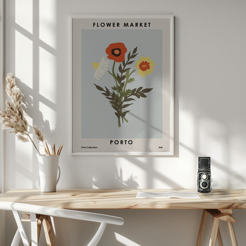 Flower Market Porto - Poster / Art Print - interiör