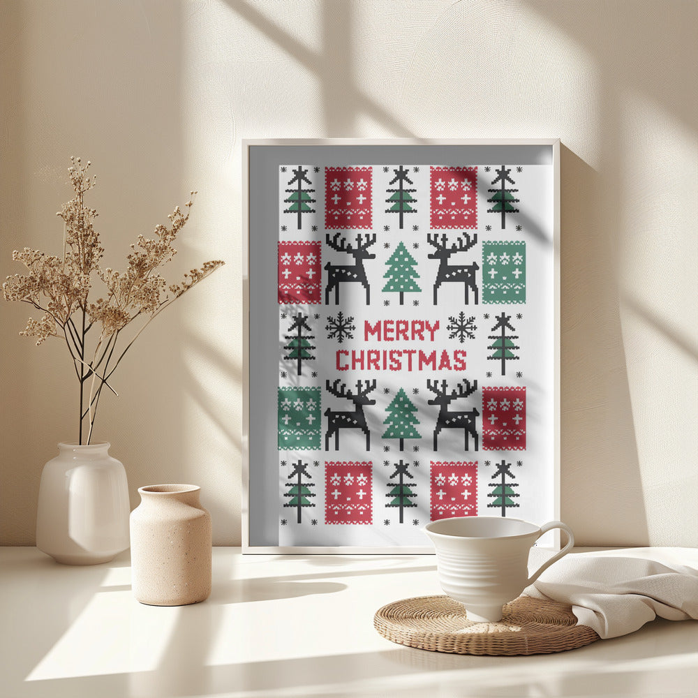 Merry Christmas - Poster / Art Print - interiör