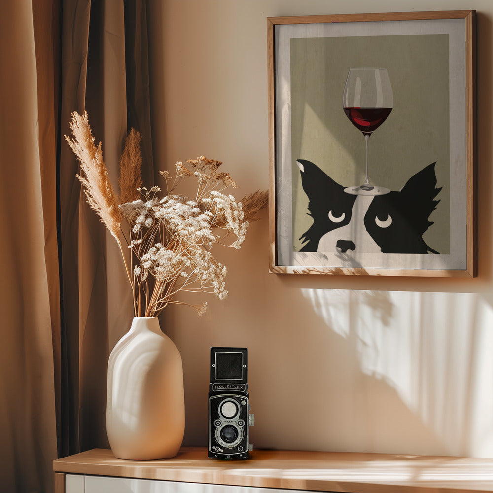 Dog and Wine - Poster / Art Print - interiör