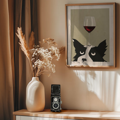 Dog and Wine - Poster / Art Print - interiör