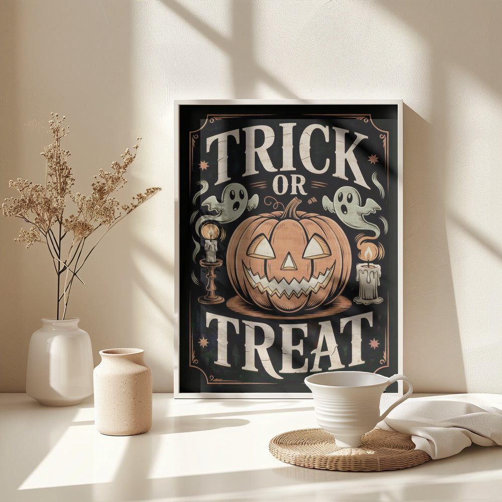 Halloween Trick or Treat - Poster / Art Print - interiör