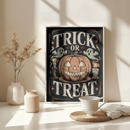 Halloween Trick or Treat - Poster / Art Print - interiör