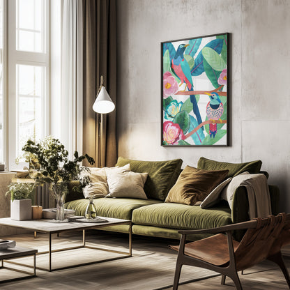 Birds of Spring - Poster / Art Print - interiör