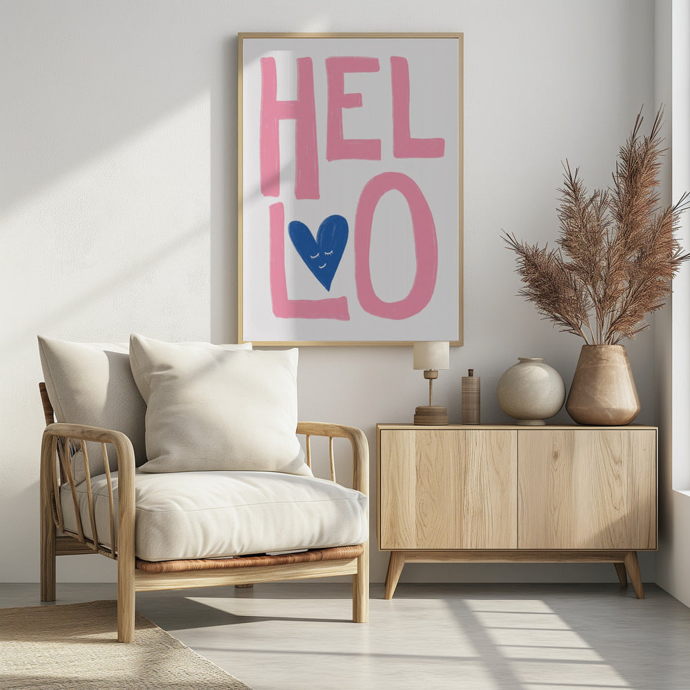 Hello - Poster / Art Print - interiör