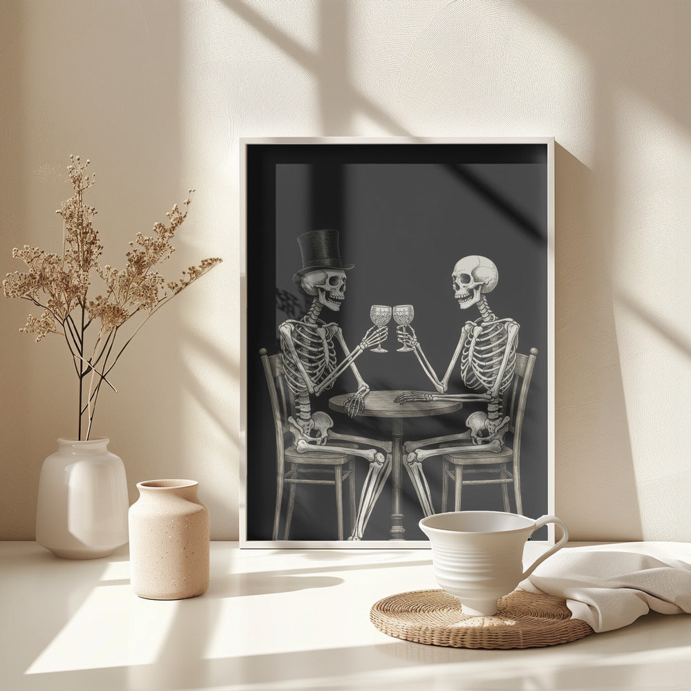 Celebrating Skeletons - Poster / Art Print - interiör