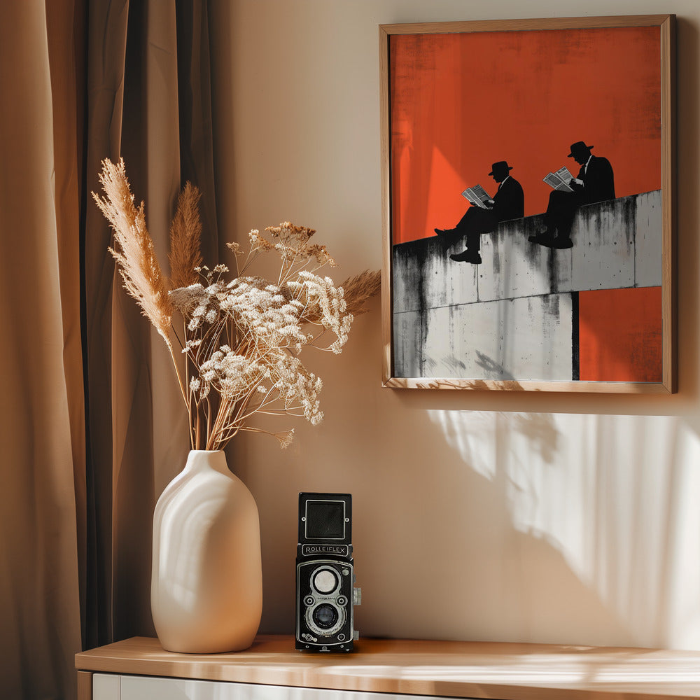 Wall of Reading - Poster / Art Print - interiör