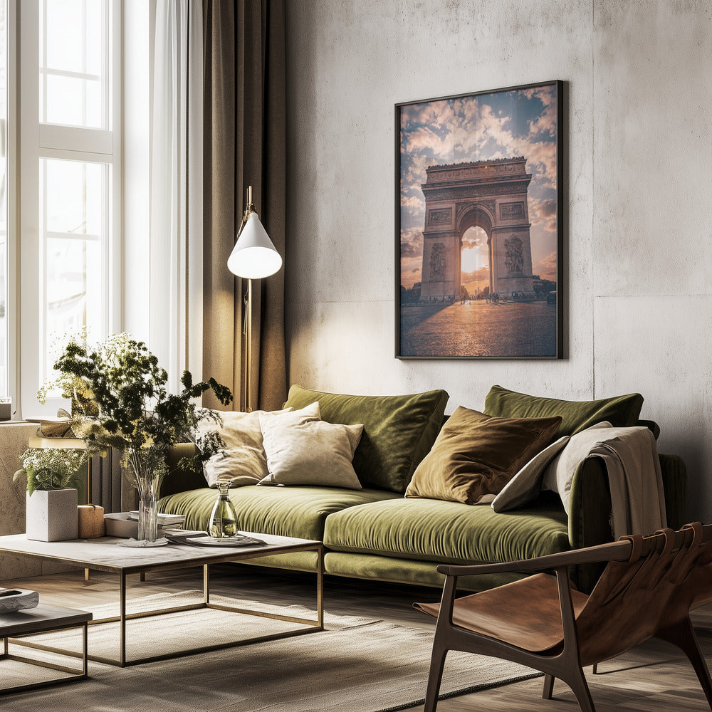 Golden Arc of Paris - Poster / Art Print - interiör
