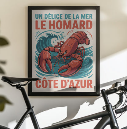 Azure Lobster Delight - Poster / Art Print - interiör