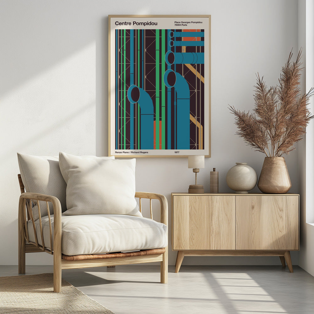 Pompidou - Poster / Art Print - interiör