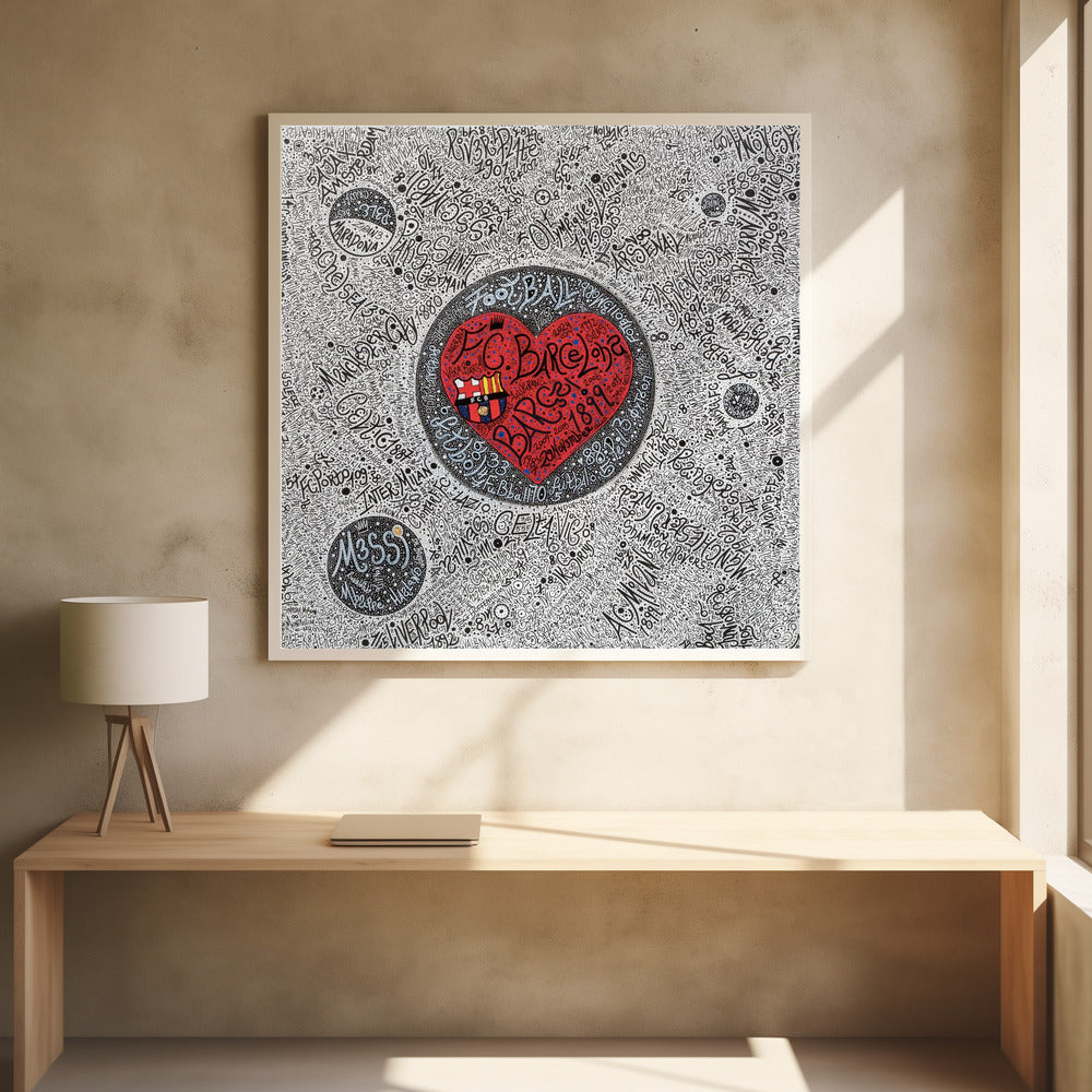 4 the Lov3 of Football - Poster / Art Print - interiör