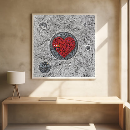 4 the Lov3 of Football - Poster / Art Print - interiör