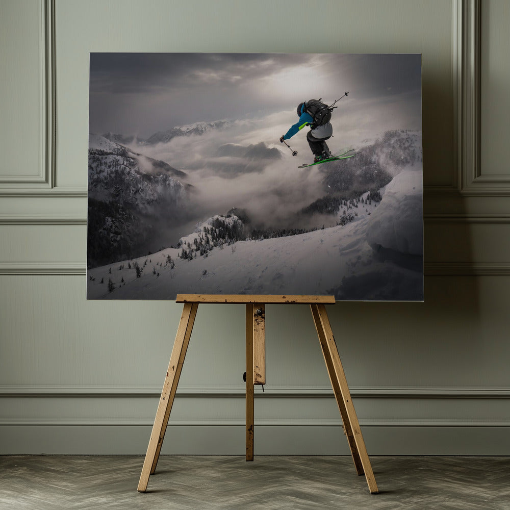 Backcountry skiing - Poster / Art Print - interiör